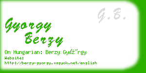 gyorgy berzy business card